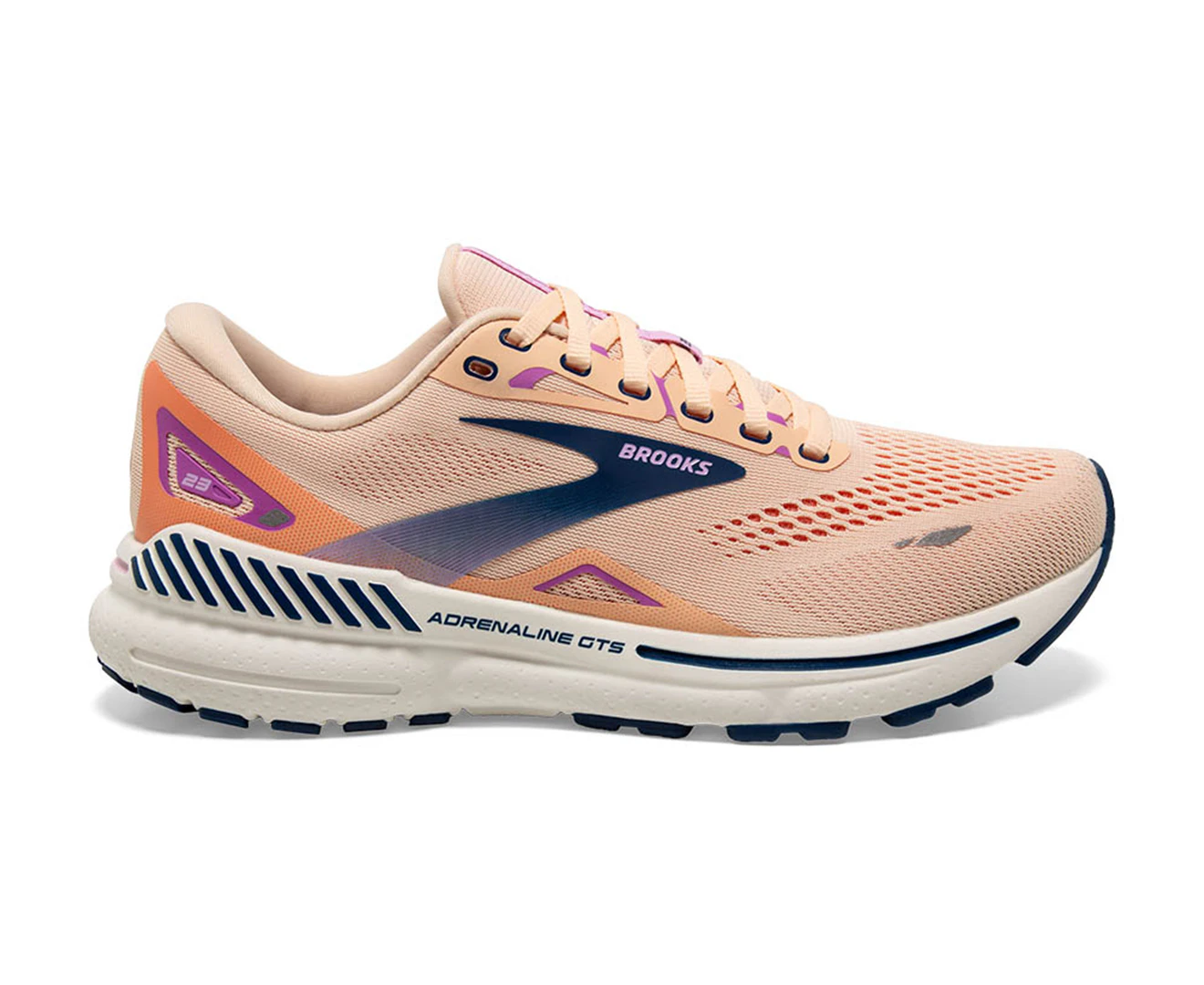 Brooks Women's Adrenaline GTS 23 Running Shoes - Apricot/Blue/Orchid