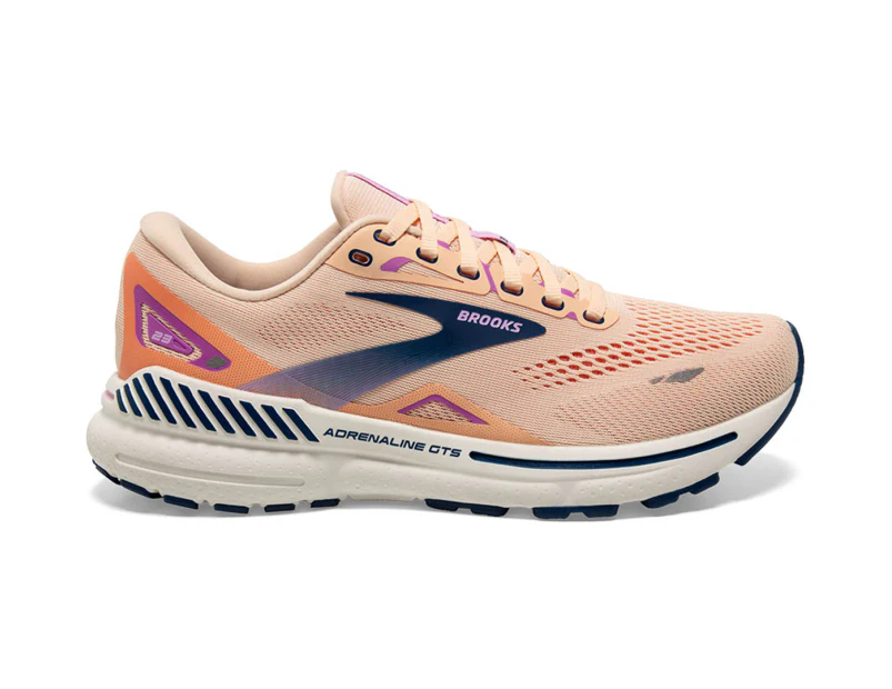 Brooks Women's Adrenaline GTS 23 Running Shoes - Apricot/Blue/Orchid