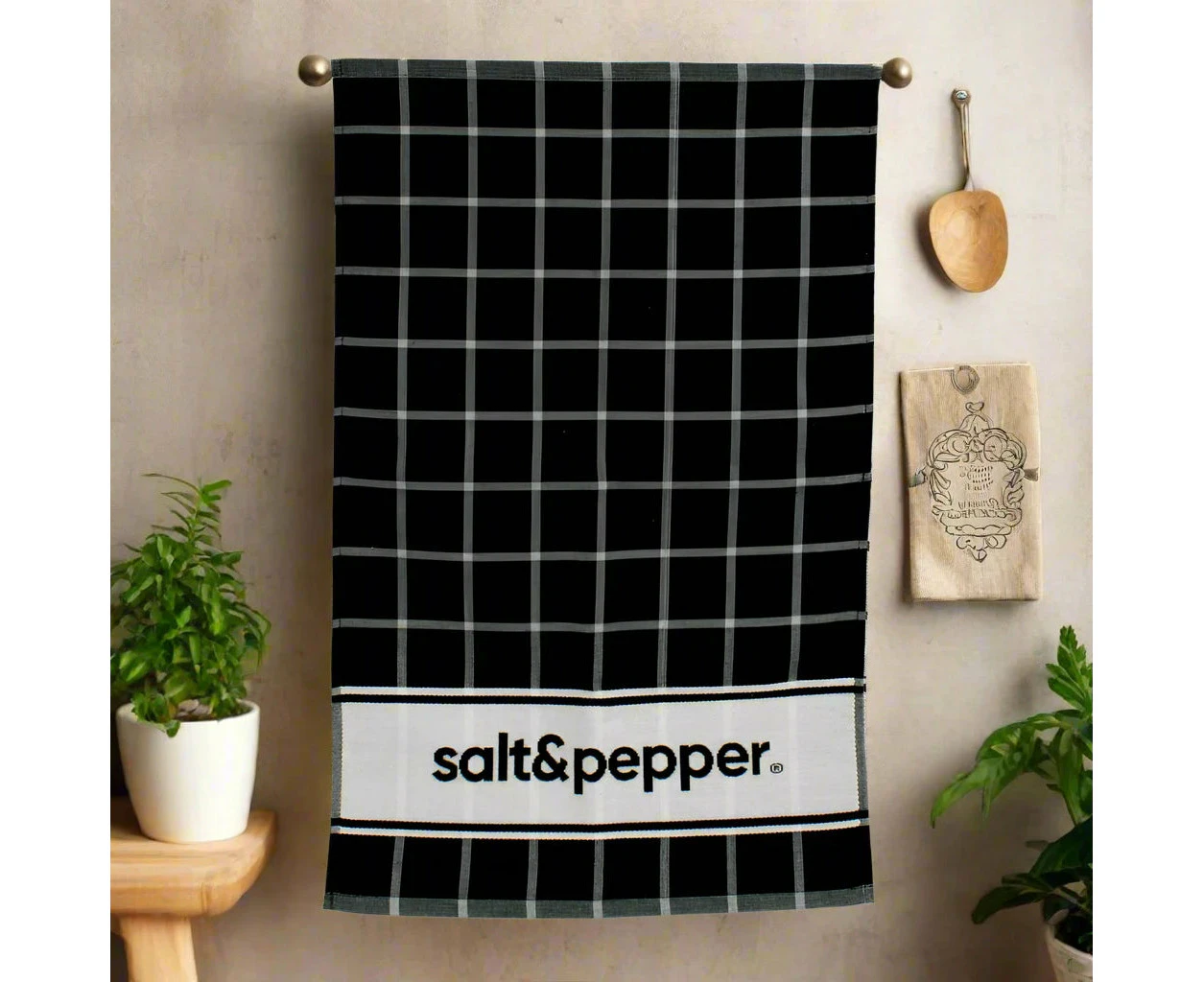 Signature Tea Towel 45cm - Black