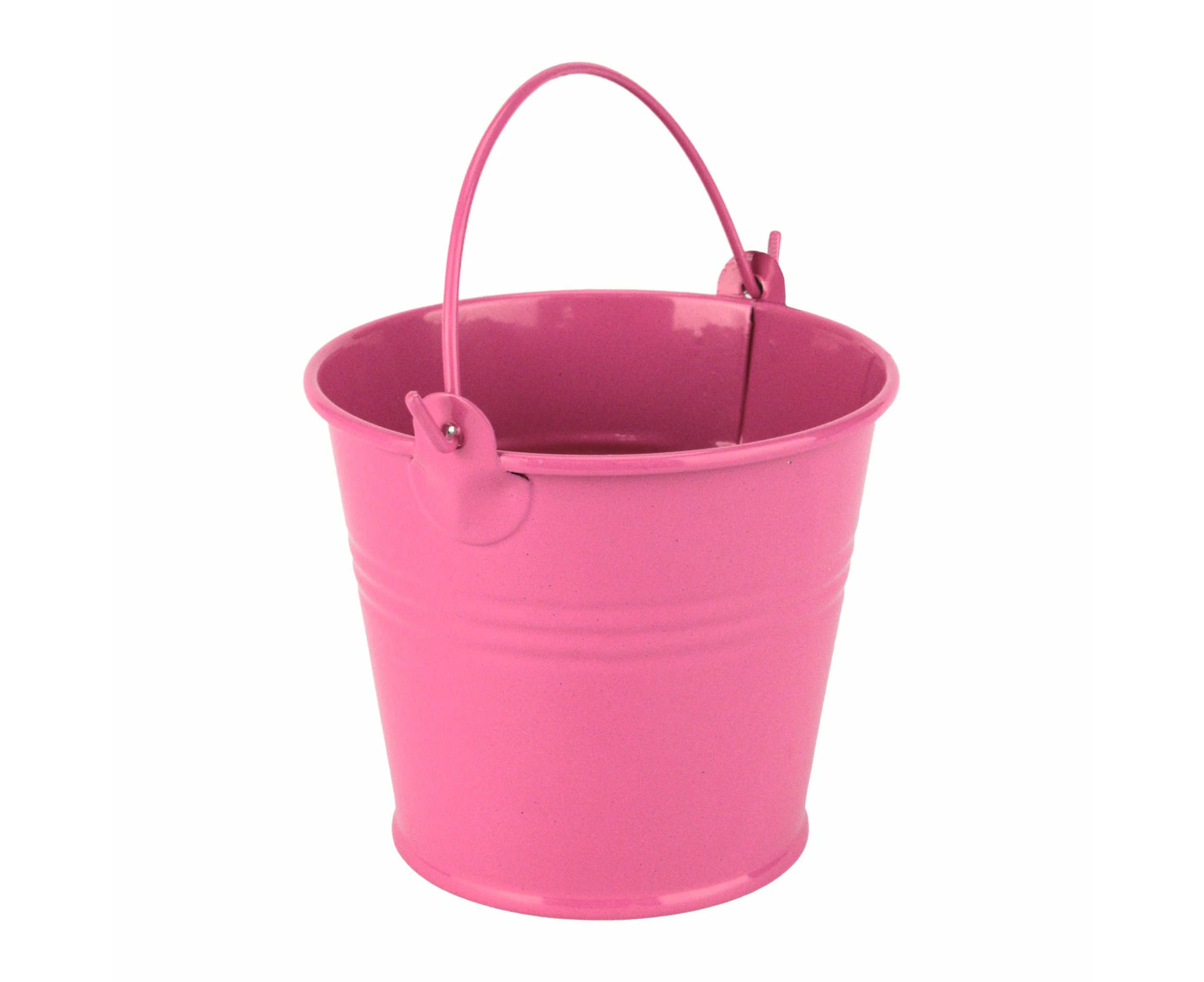 Small Hot Pink Metal Favour Bucket 7cm