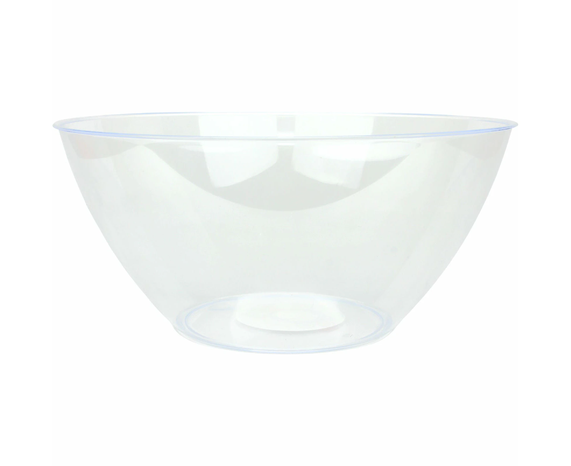 Clear Round Plastic Salad Bowl 28cm