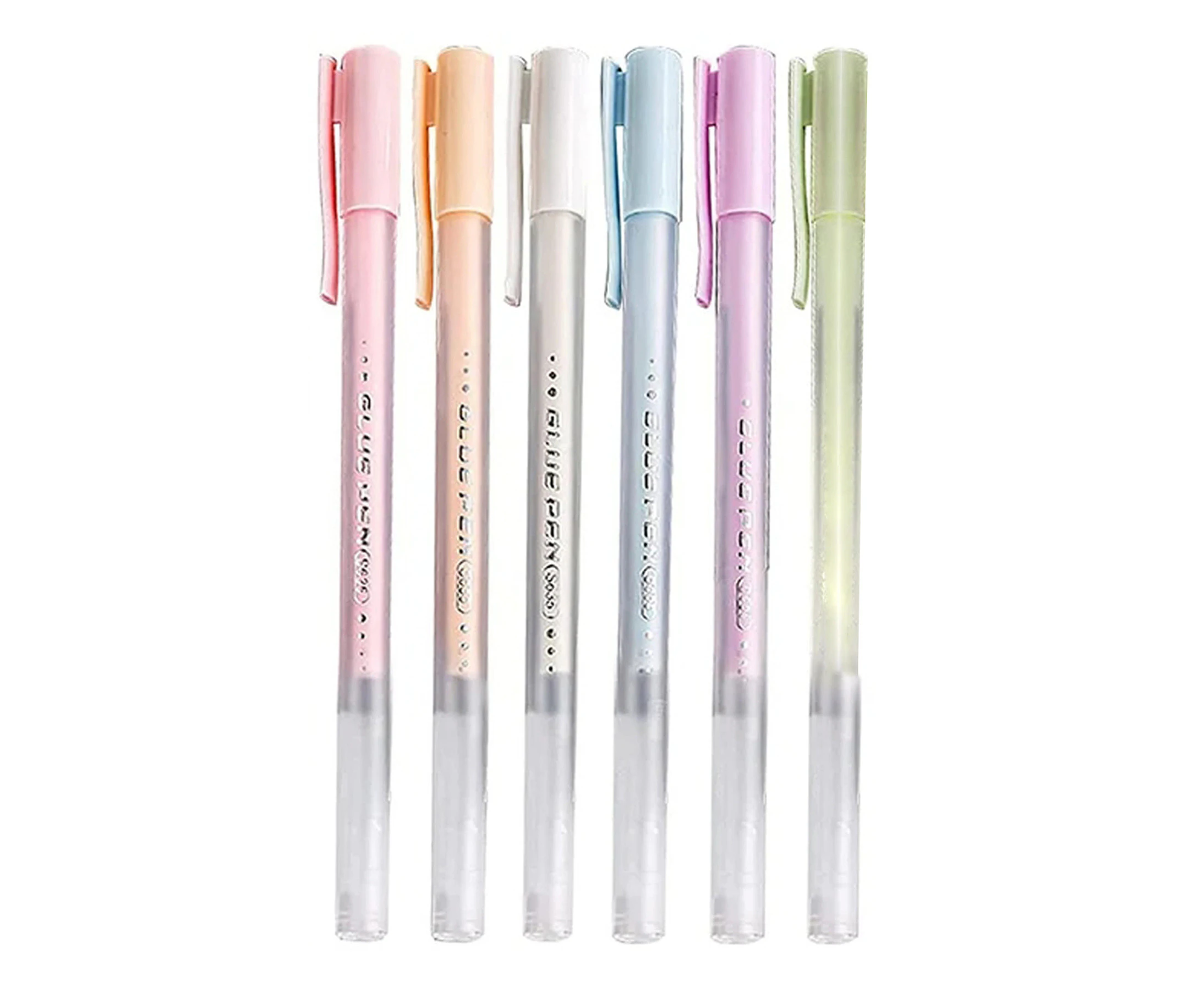 6PCS Colorful Dispensing Pen Precisely Controlling the Flow of Glue Great Gift for Kids Students