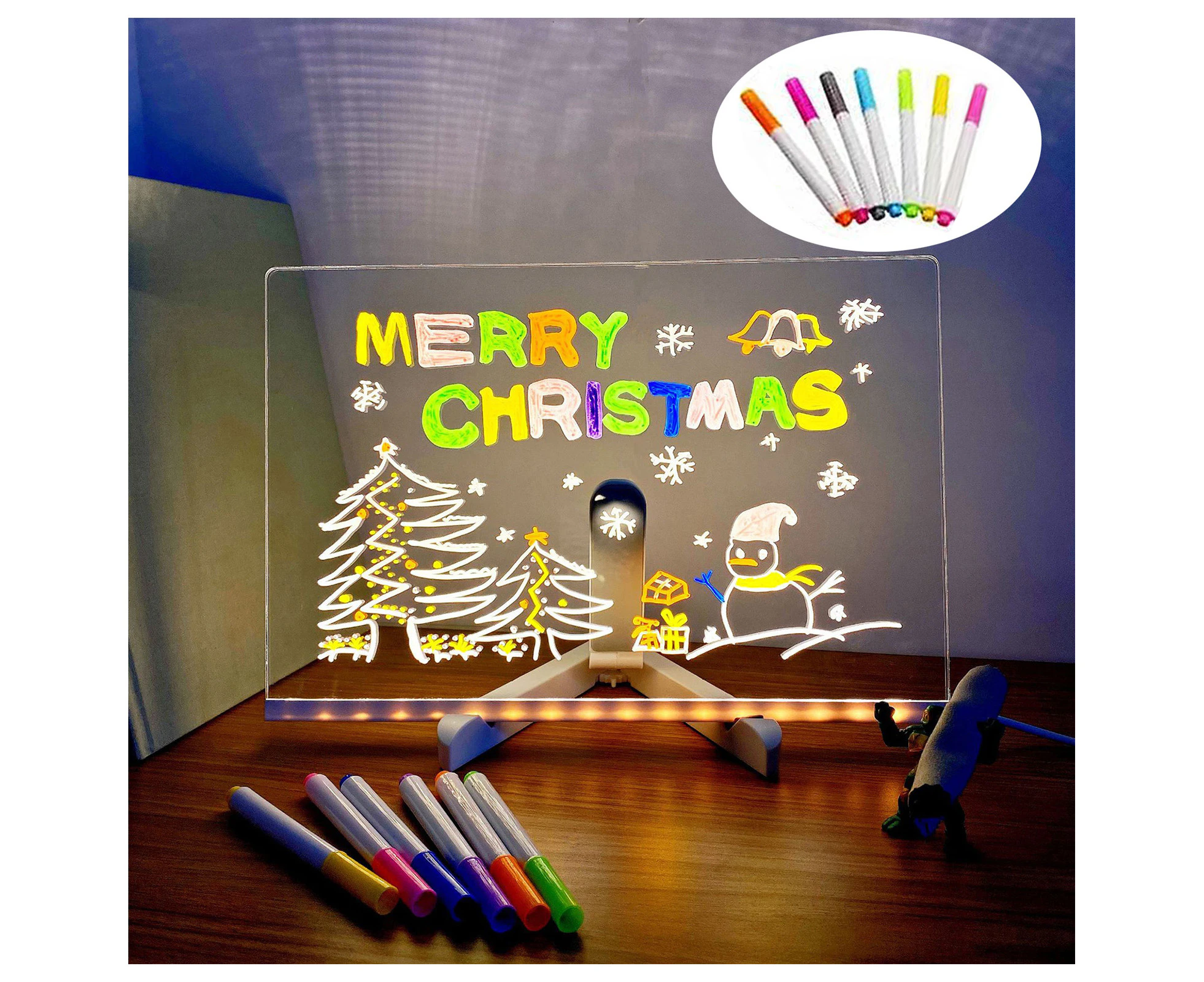 LED Note Board with Colors Colorful DIY Message Chalkboard for Kitchen Wedding  s