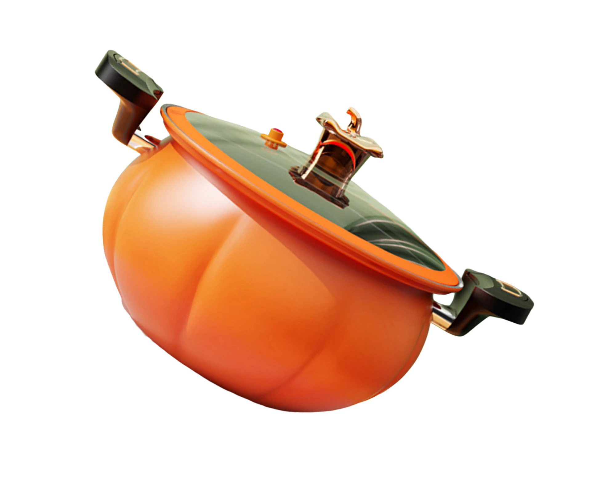 Pumpkin Shape Micro Pressure Pot Non-Stick Cookware Soup Meats Pot Suitable for Induction Cookers