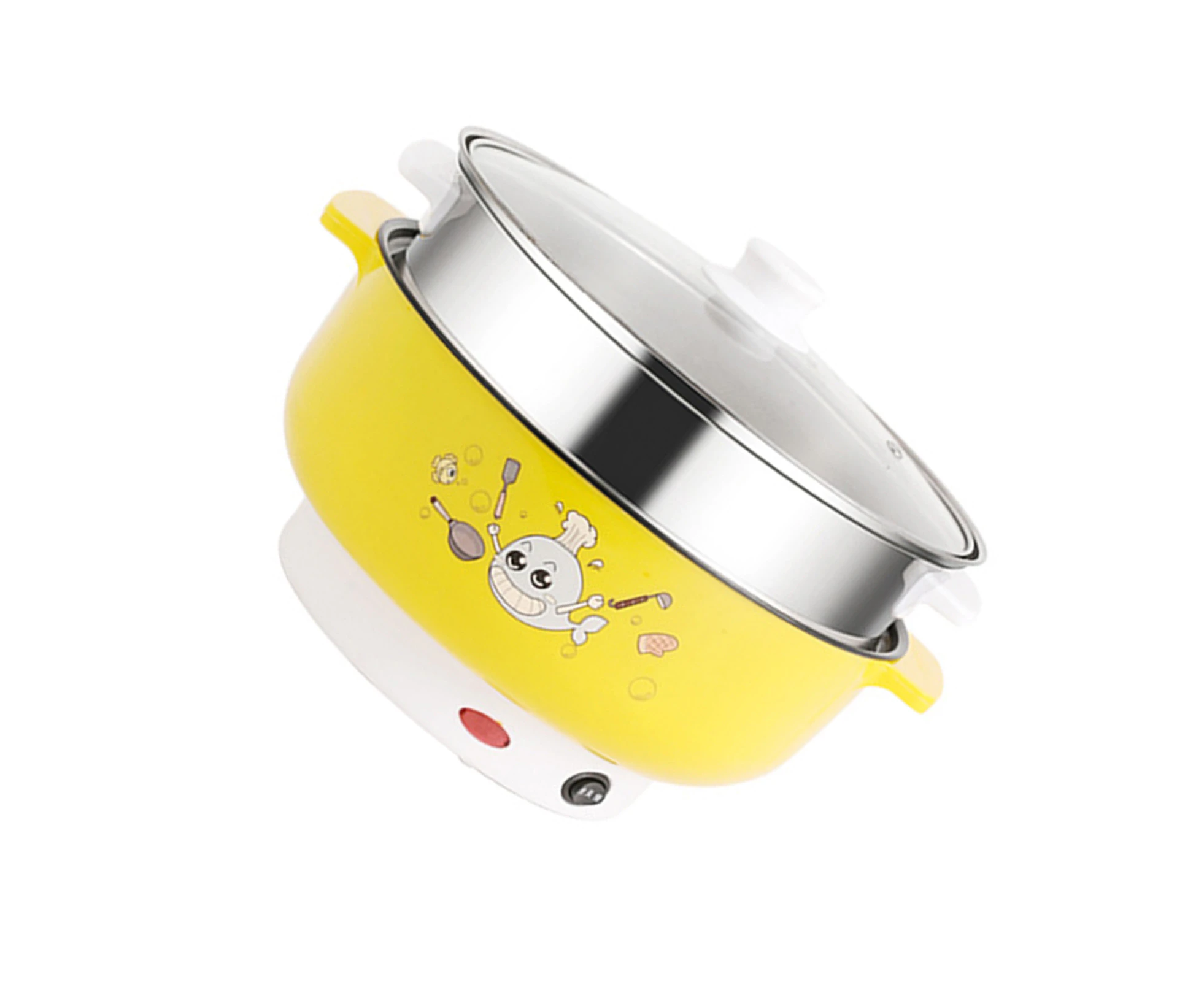 Mini Frying Pan Hot Pot Non-Stick Casserole Electric Pot for Soup Noodles Steak Oatmeal