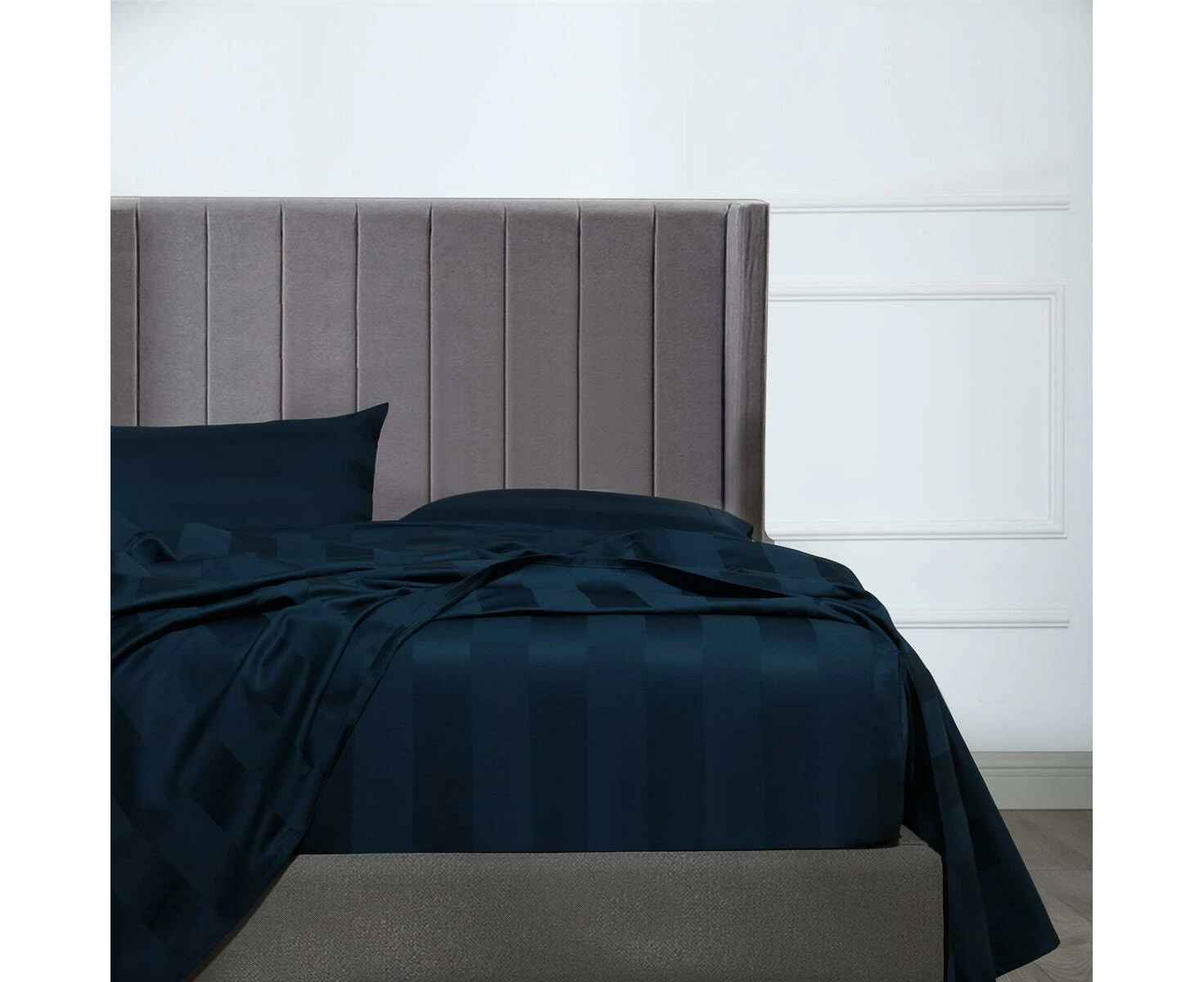 Bespoke 1200TC Fitted Sheet Navy King Bed