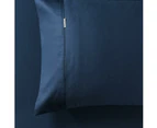 400 Thread Count King Bed Extra Depth Sheet set Navy