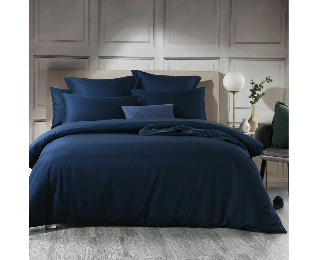 Soho 1000TC Quilt Cover Set Navy [SIZE: Queen Bed]