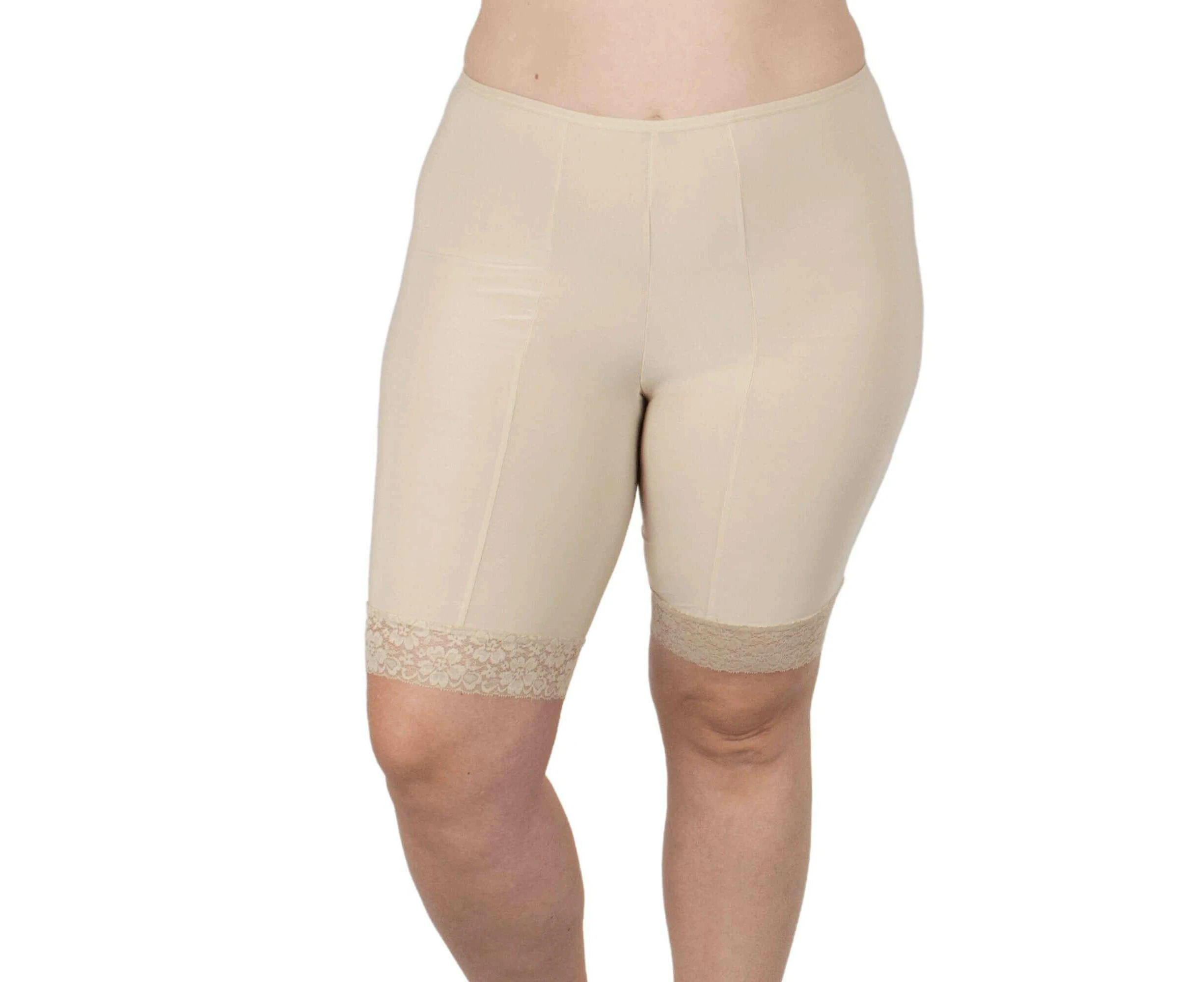 Moisture Wicking Cool Anti Chafe Slip Short With Leg Lace 9"