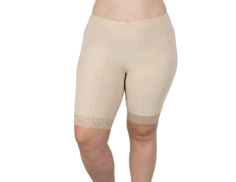 Moisture Wicking Cool Anti Chafe Slip Short With Leg Lace 9"