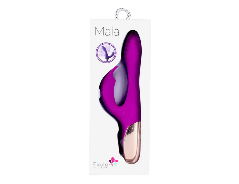 Maia Skyler USB Rechargeable Bendable Rabbit Vibrator - Purple