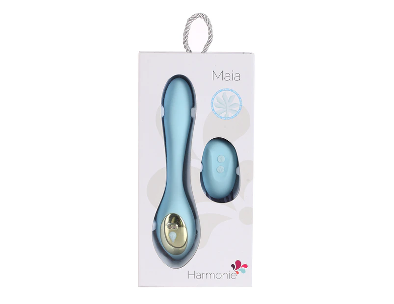 Maia Harmonie USB Rechargeable Remote Control Bendable Vibrator - Light Blue