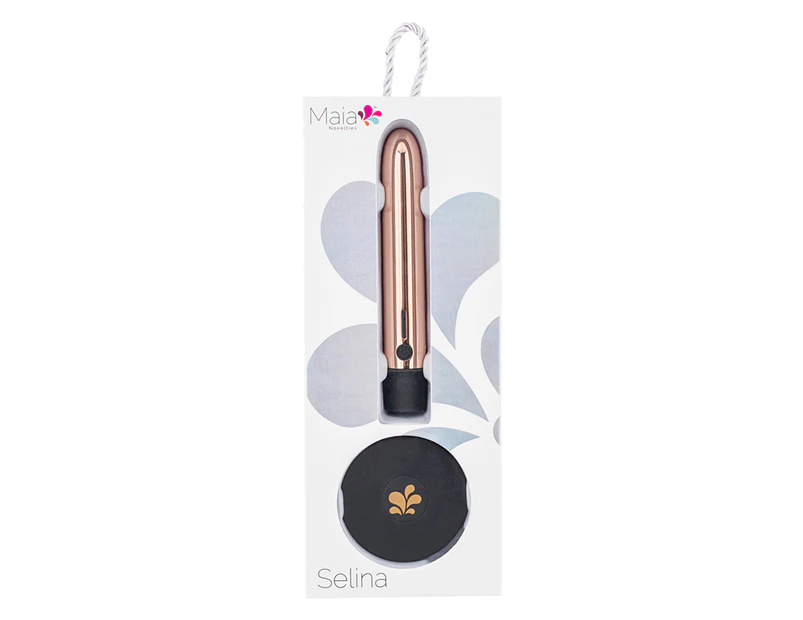 Maia Selina Qi Wireless Rechargeable Metallic Vibrator - Gold