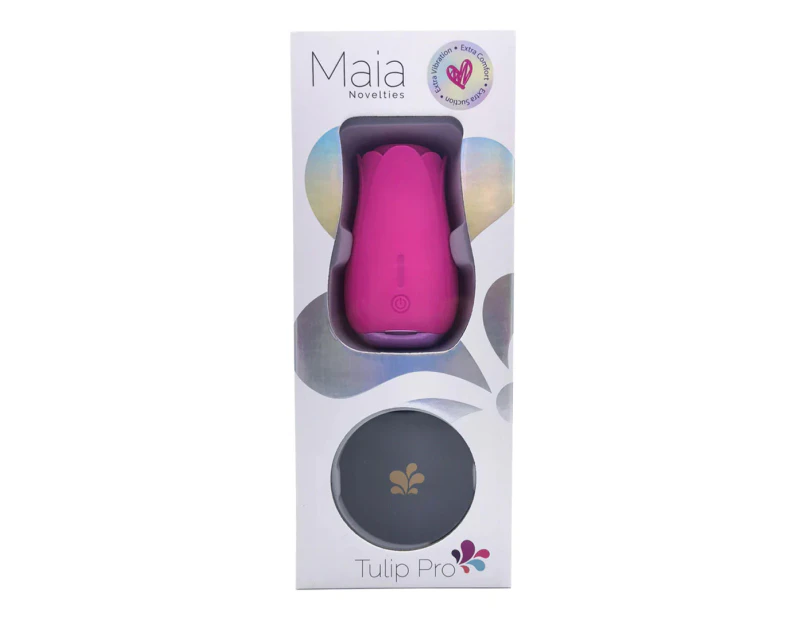 Maia Tulip Pro Qi Wireless Rechargeable Suction Vibrator - Pink