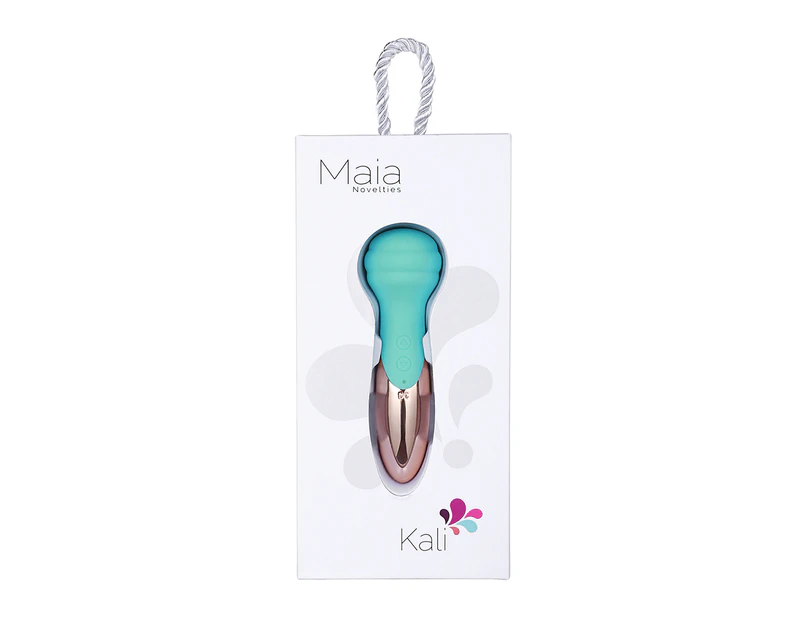 Maia Kali USB Rechargeable Dual Motor Mini Wand - Green/Rose Gold