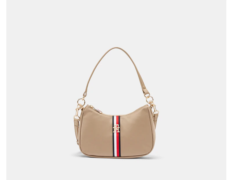 Tommy Hilfiger Poppy Corp Shoulder Bag - Khaki Sand