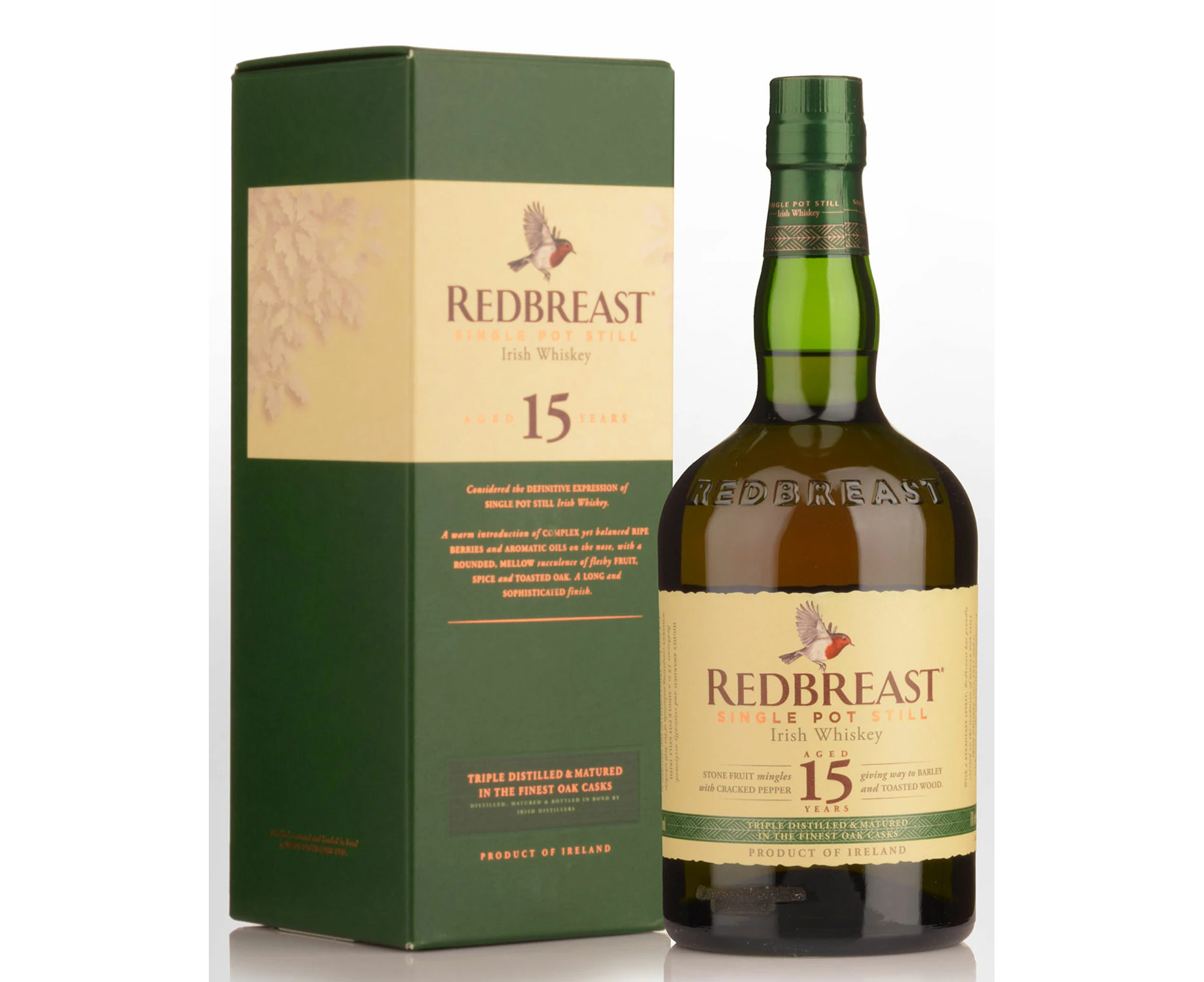 Redbreast 15 Year Old Single Pot Still Irish Whiskey 700ml