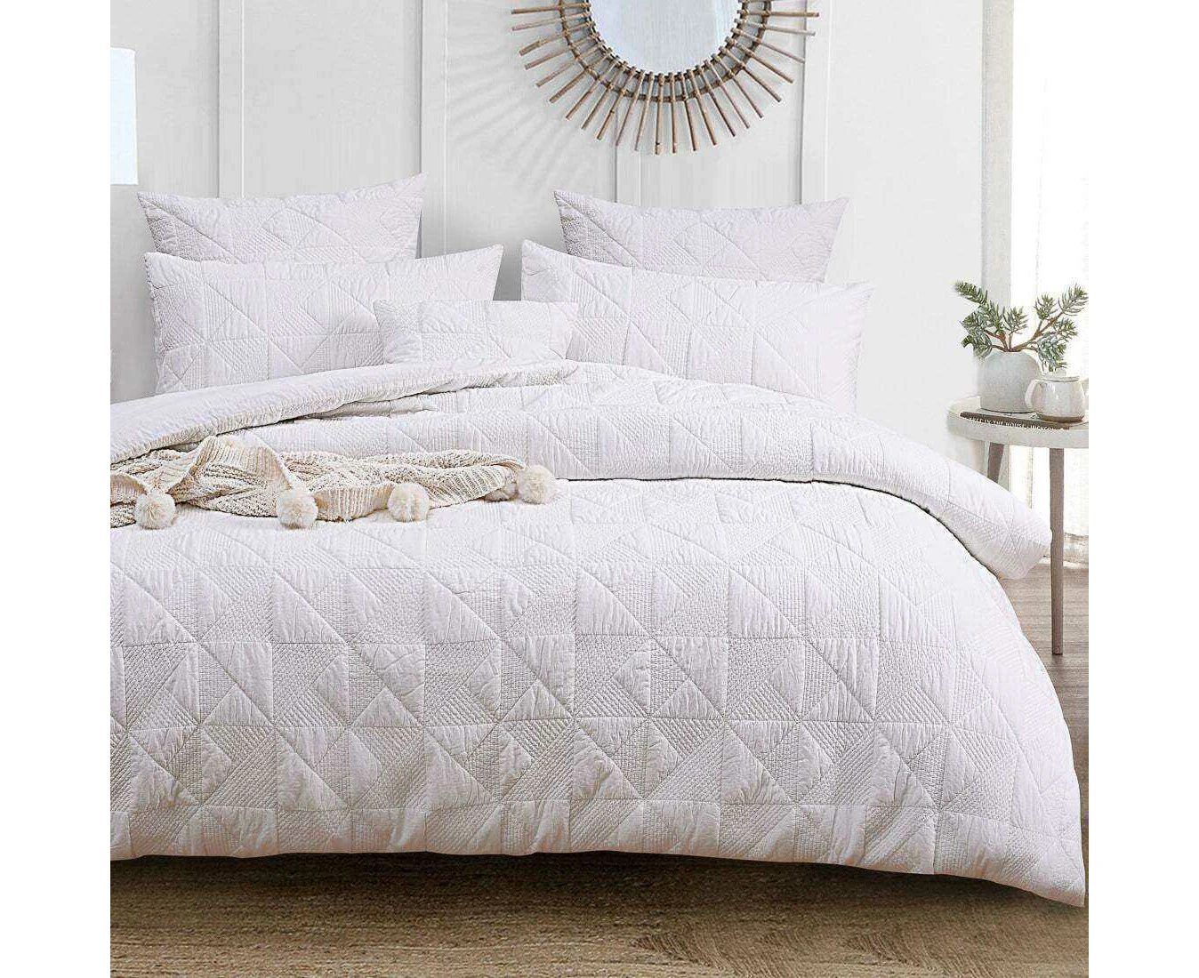 Denver Stone Washed Quilt Cover Set