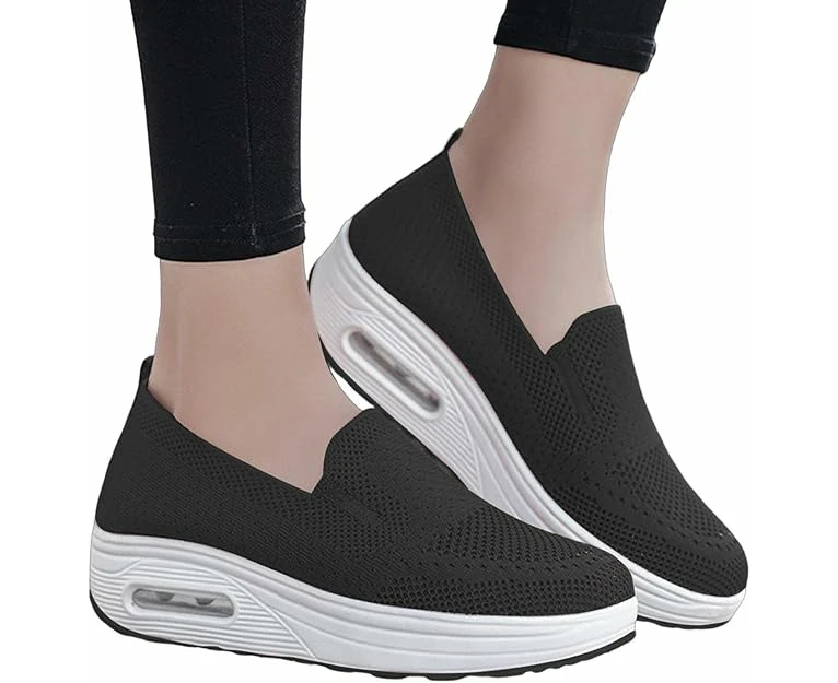 Women's Orthopedic Sneakers, Breathable Mesh Up Sneakers Comfortable Walking Shoes Orthopedic Arch Support Fashion Casual Sneaker