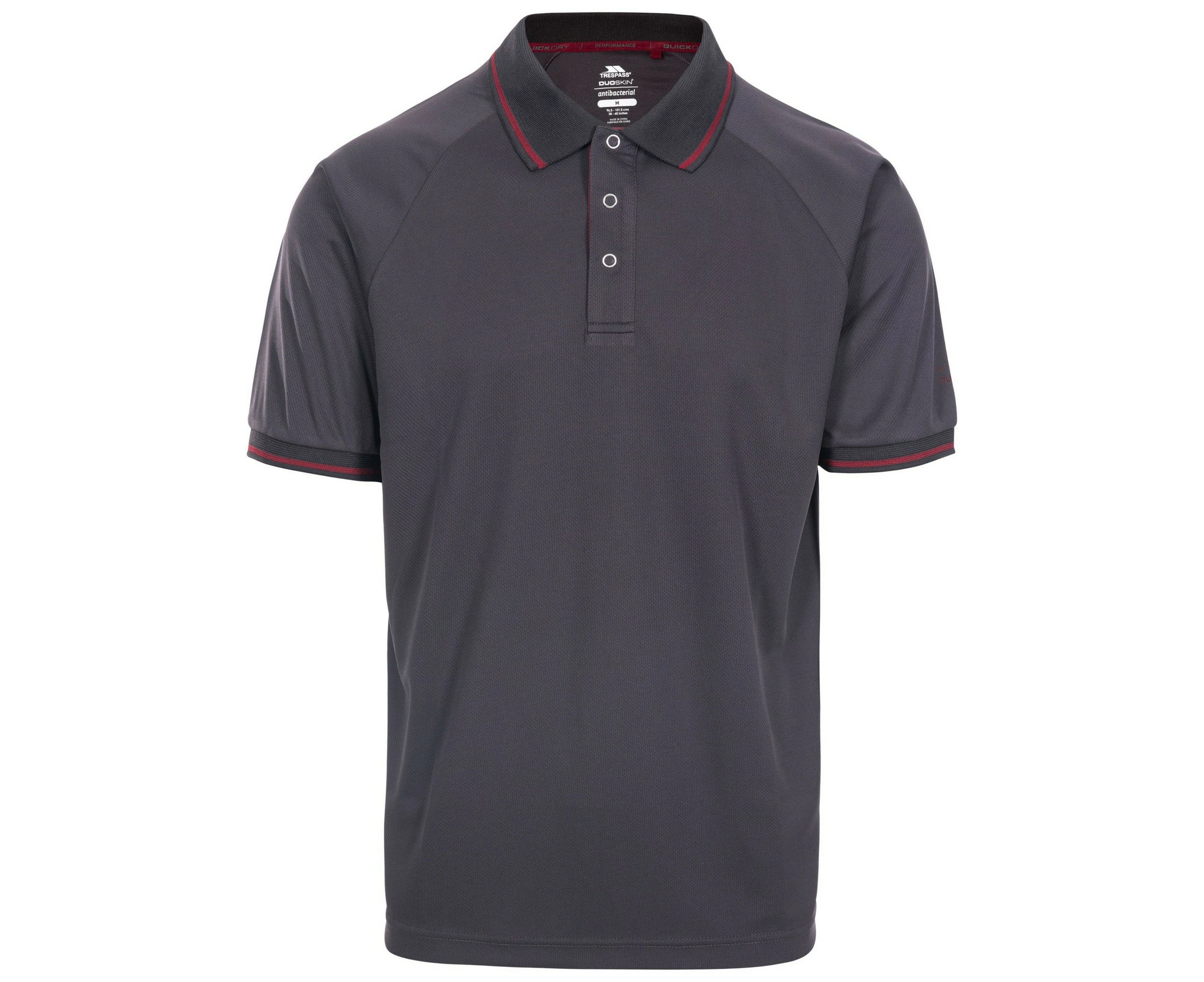 Trespass Mens Bonnington Polo Top (Dark Grey) - TP4836