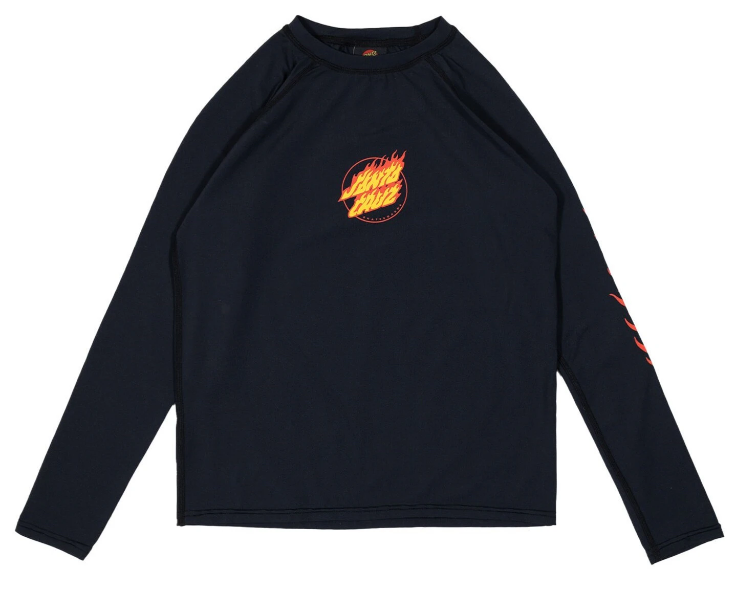 Santa Cruz Rash Guard L/S Flame Dot Black