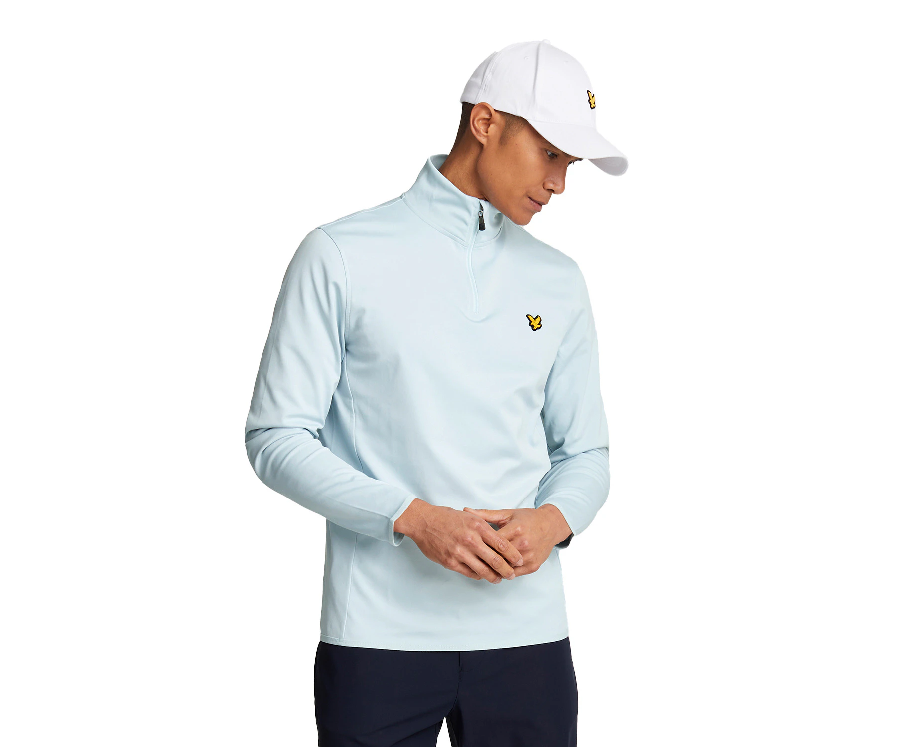 Lyle & Scott Mens Technical Quarter Zip Midlayer (Club Blue) - LS209