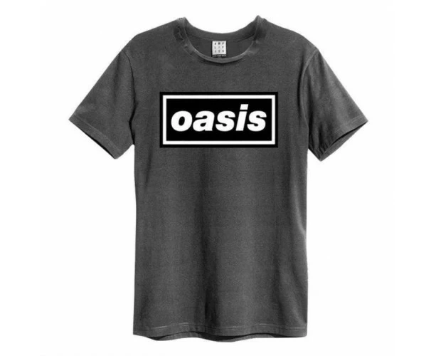 Amplified Unisex Adult Oasis Vintage Logo T-Shirt (Grey) - RA641