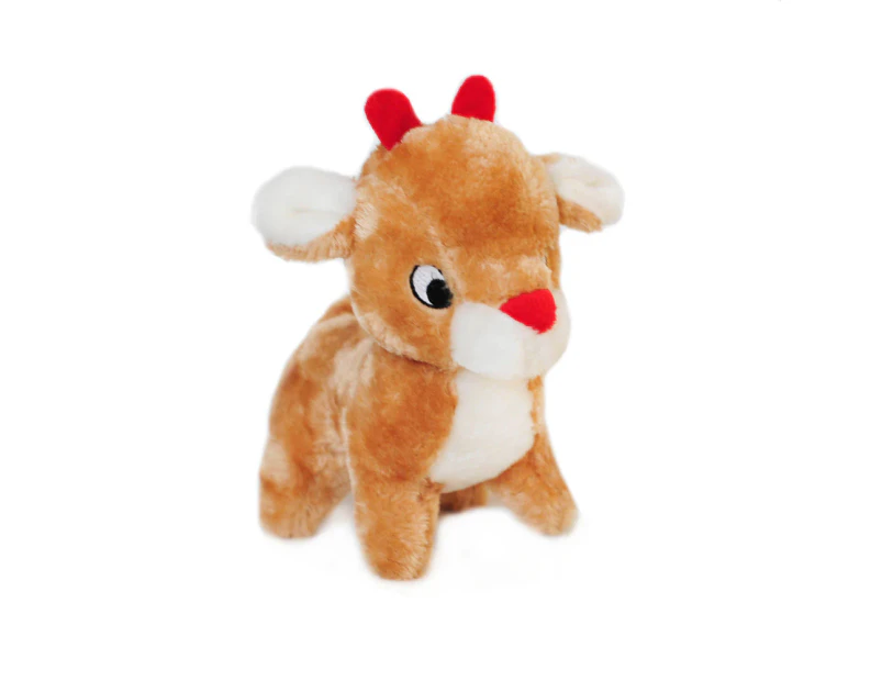 Zippy Paws Christmas Deluxe Plush Squeaker Dog Toy - Reindeer