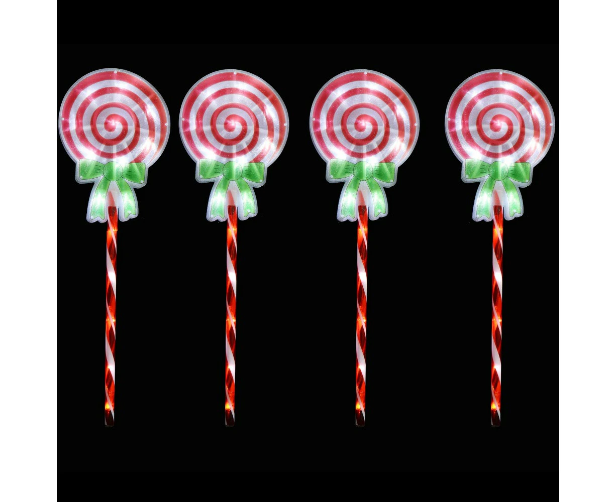 Stockholm 74CM Christmas Lights 60 LED Path Lights 4PCS Candy Lollipop Outdoor Decoration