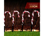 Stockholm 32CM Christmas Lights 40 LED Path Lights 8PCS Solar Candy Canes Outdoor Decoration