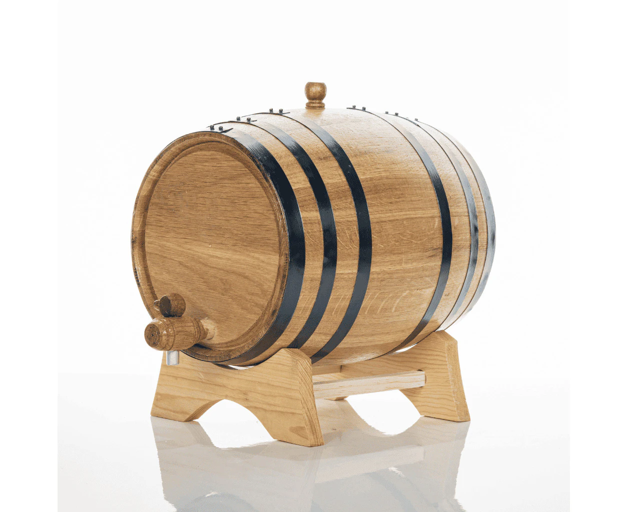 10L American Oak Barrel with Wooden Spigot - Medium Charred for Aging Wine, Port,Whiskey, and Spirits