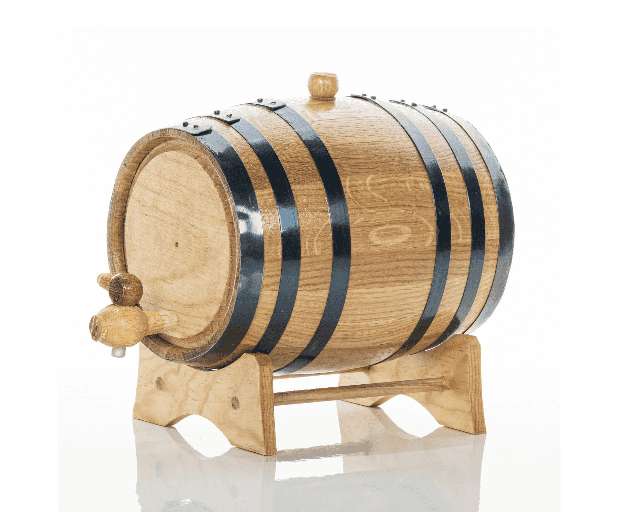 2L American Oak Barrel with Wooden Spigot - Ideal for Aging Wine, Whiskey, and Port | Quality Oak Barrels for Sale