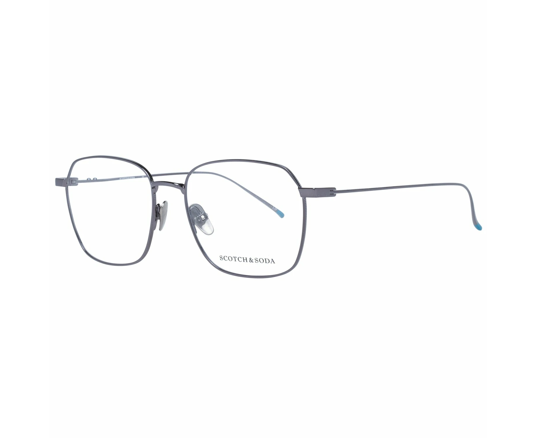 Gunmetal Square Metal Optical Frames - Gray