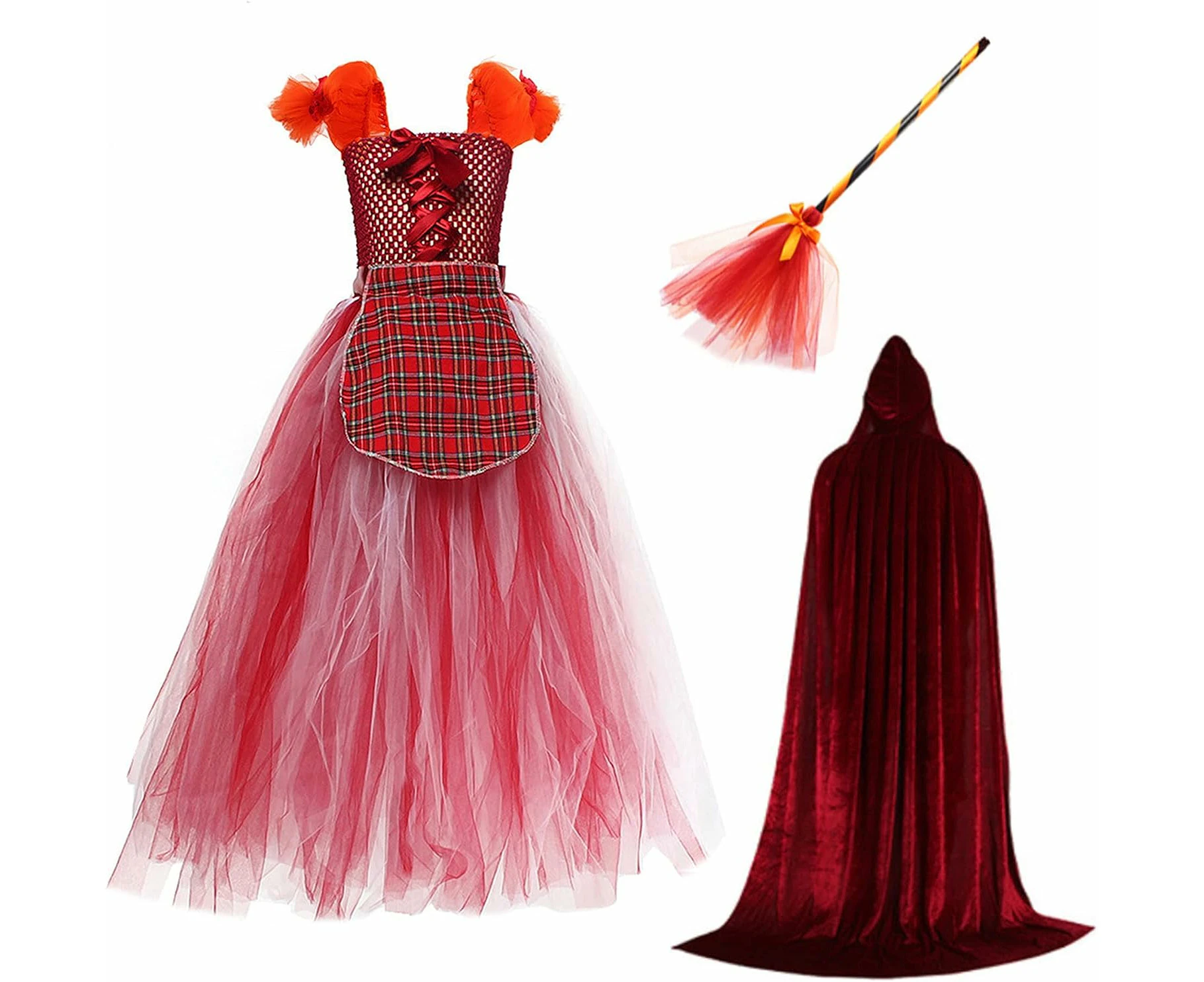 Full Set Hocus Pocus Tutu Dress Girls Costume - Female, Sarah