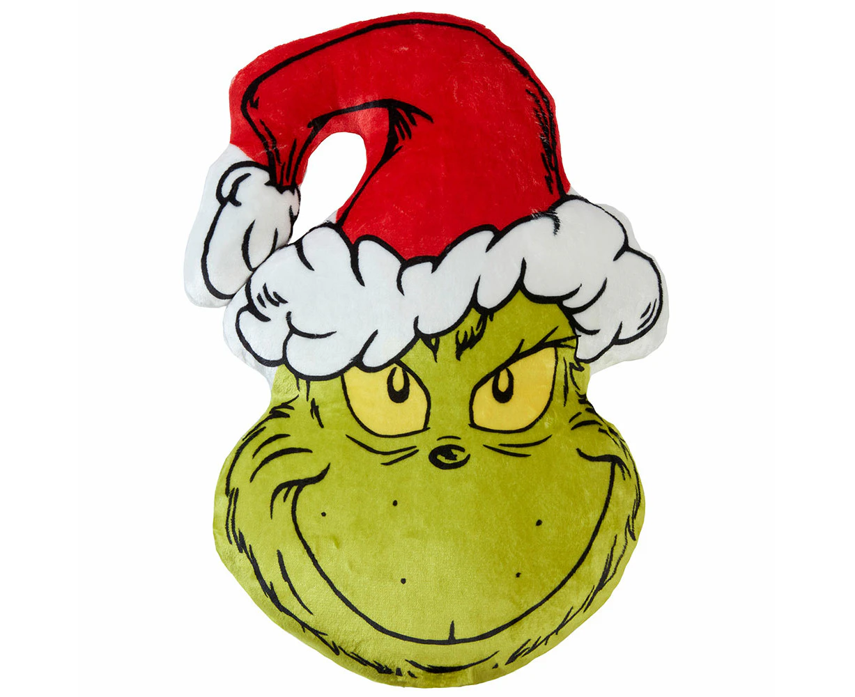 The Grinch Shaped Filled Cushion (Green/Red/White) - TA12750