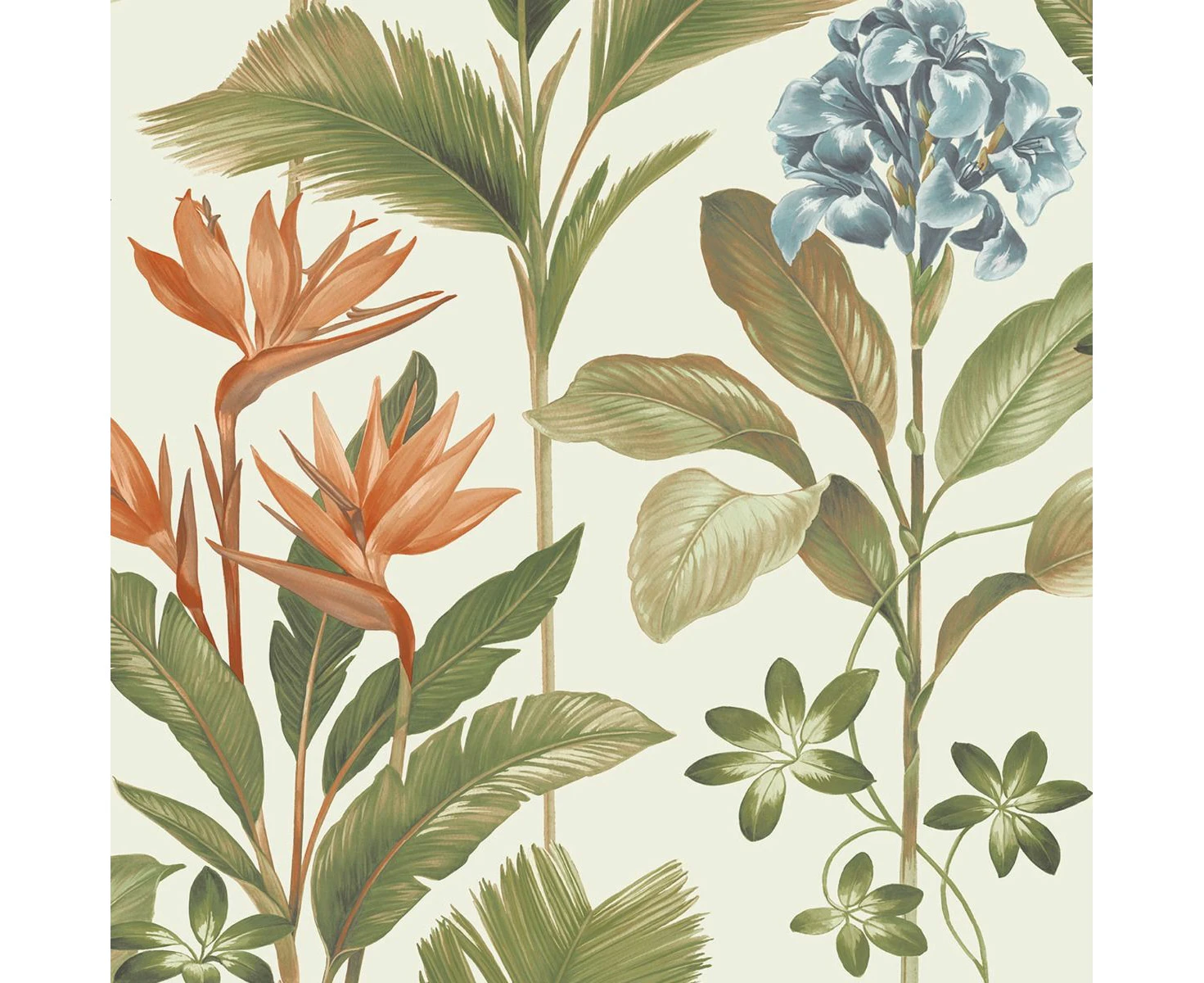 Belgravia Oliana Floral Wallpaper (Green/Blue) - AG3647