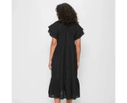 Target Australian Cotton Blend Textured Midi Dress