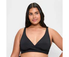 Target Ribbed Plunge Twist Front Bikini Swim Top