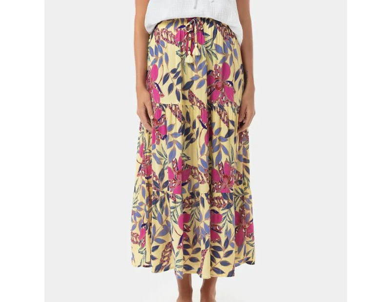 Tiered Maxi Skirt - Piping Hot