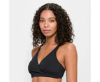 Target Ribbed Plunge Twist Front Bikini Swim Top