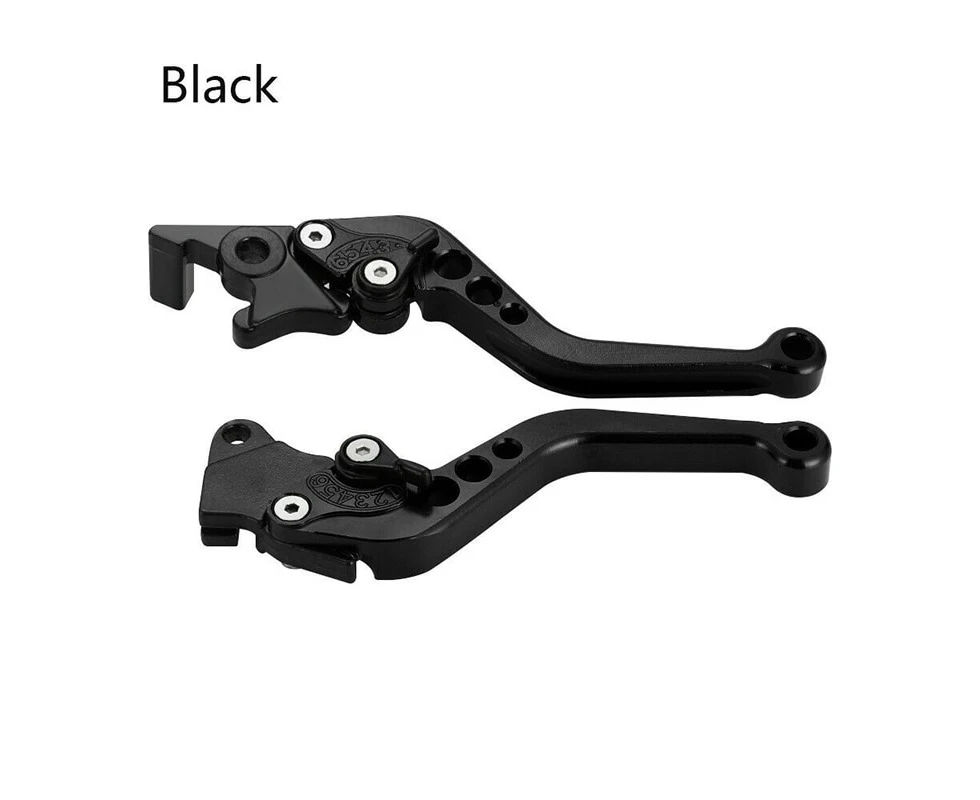 (Black)Maxpower1Pair Alloy Motorcycle CNC Motorcycle Clutch Drum Brake Lever Handle Brake Handle Universal Fit for Motorbike Modification