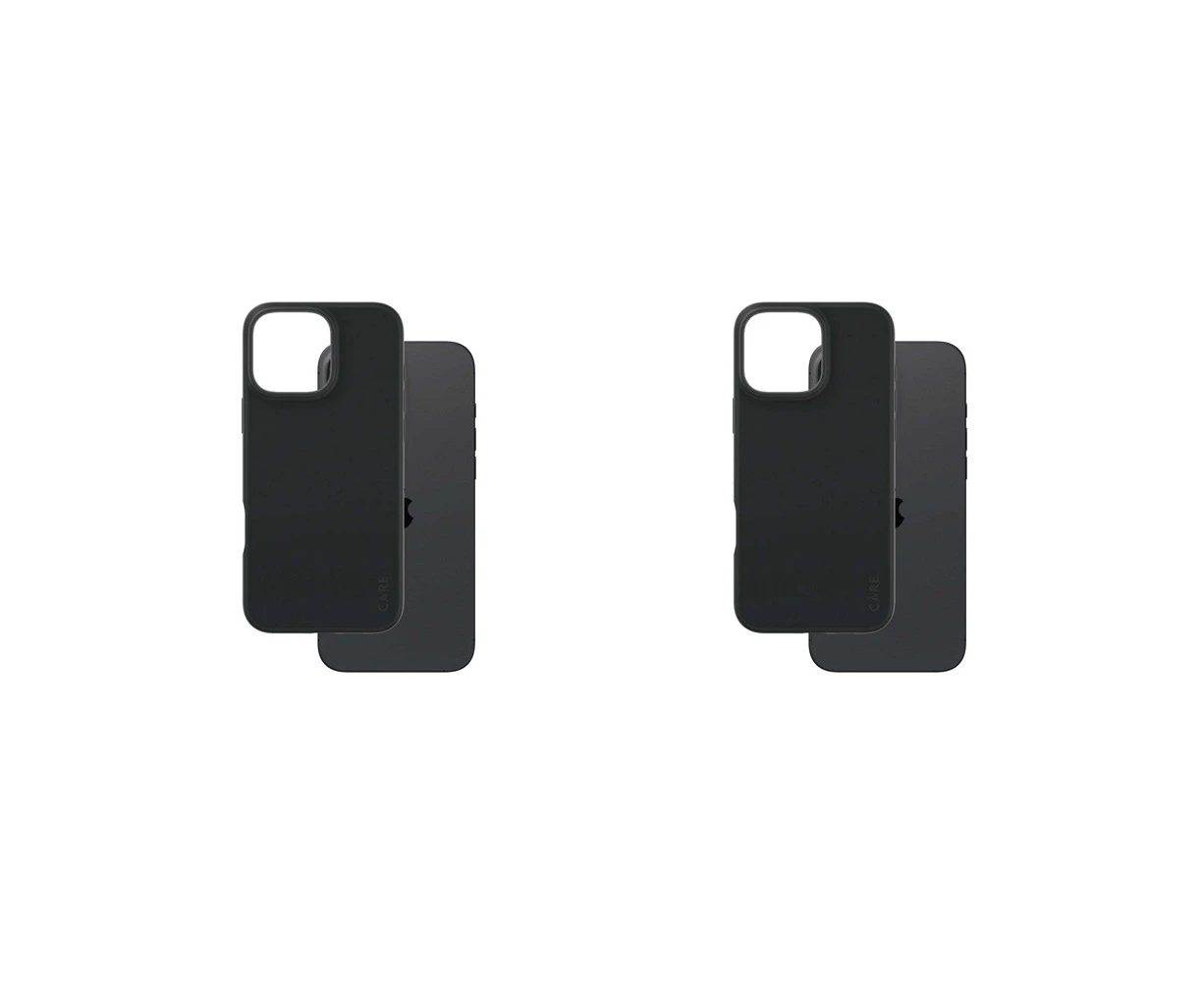 2PK PanzerGlass CARE Fashion Case Cover Protection For iPhone 16 Pro Max Black