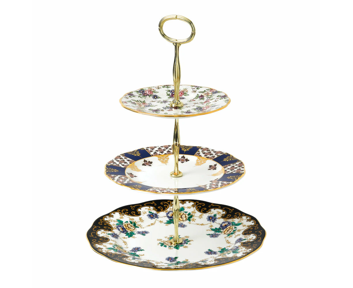 Royal Albert 100 Years 3 Tier Cake Stand: 1900 1910 1940