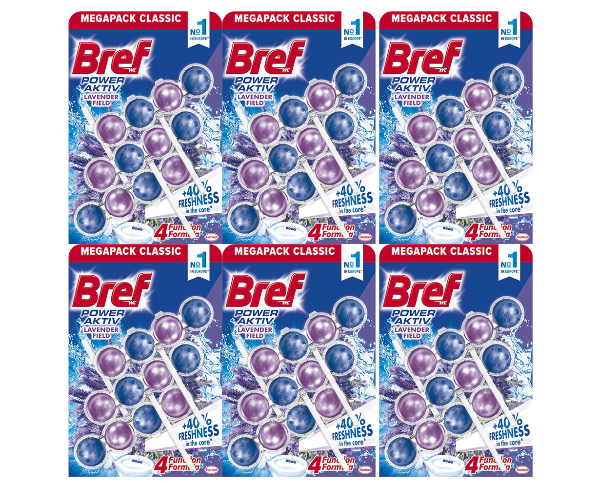 18pc Bref Power Active Bathroom Toilet Bowl Cleaner/Freshener 50g Lavender