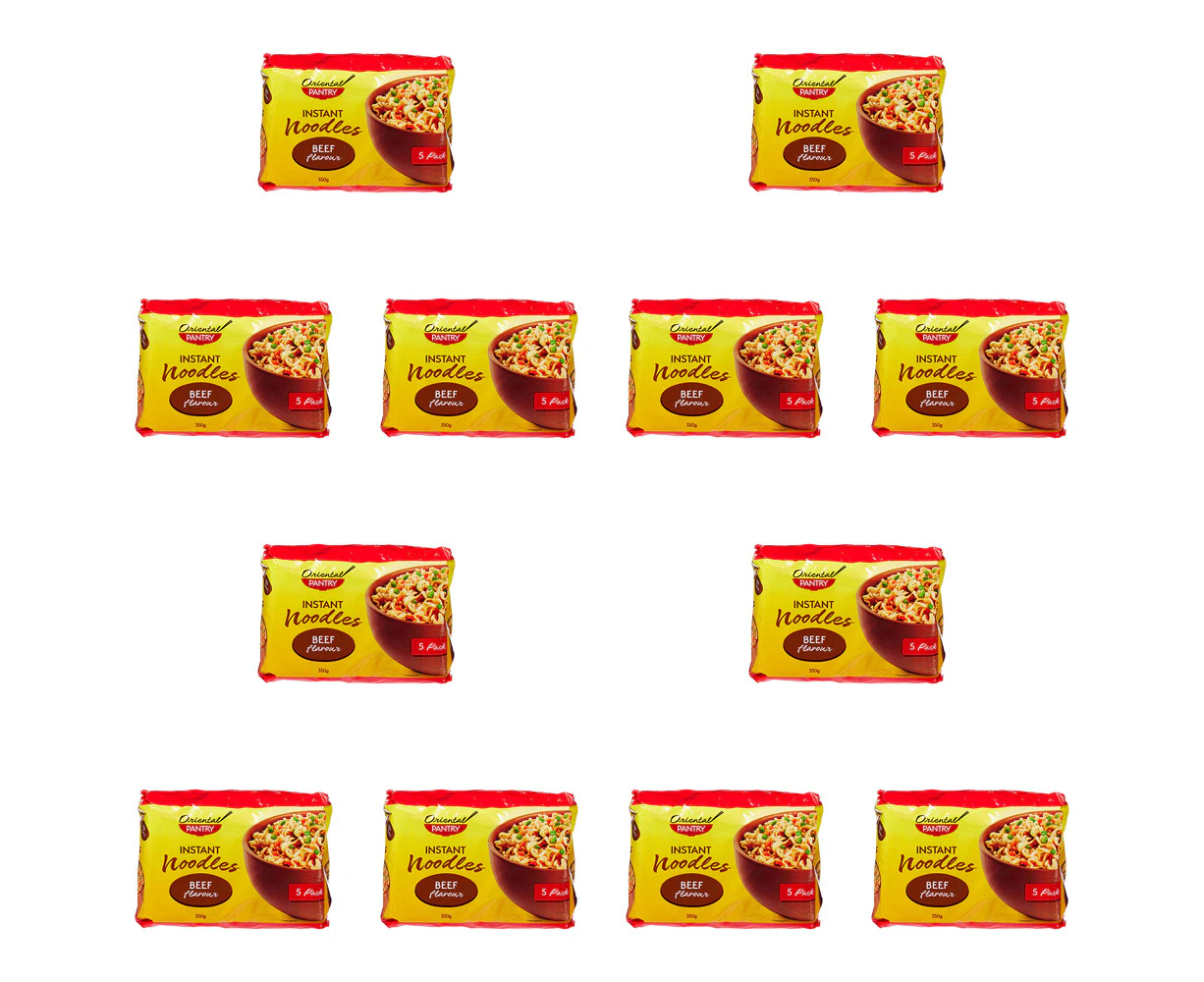 60pc Oriental Pantry Instant Flavoured Noodles Pack Quick Meal 350g Beef