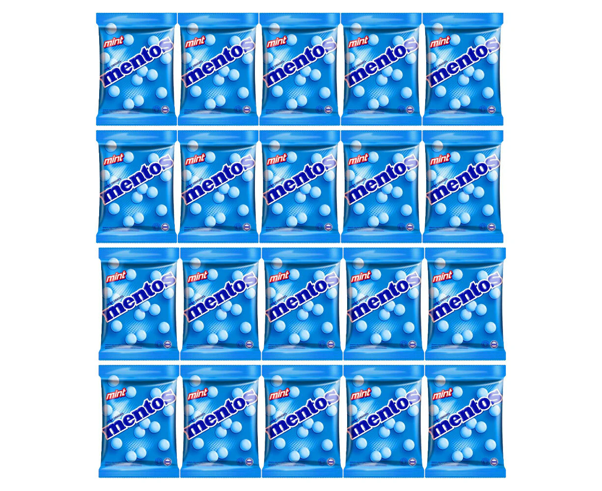 20x Mentos Mint Flavour Classic Chewy Dragees Candy Portable Snack 135g Bag