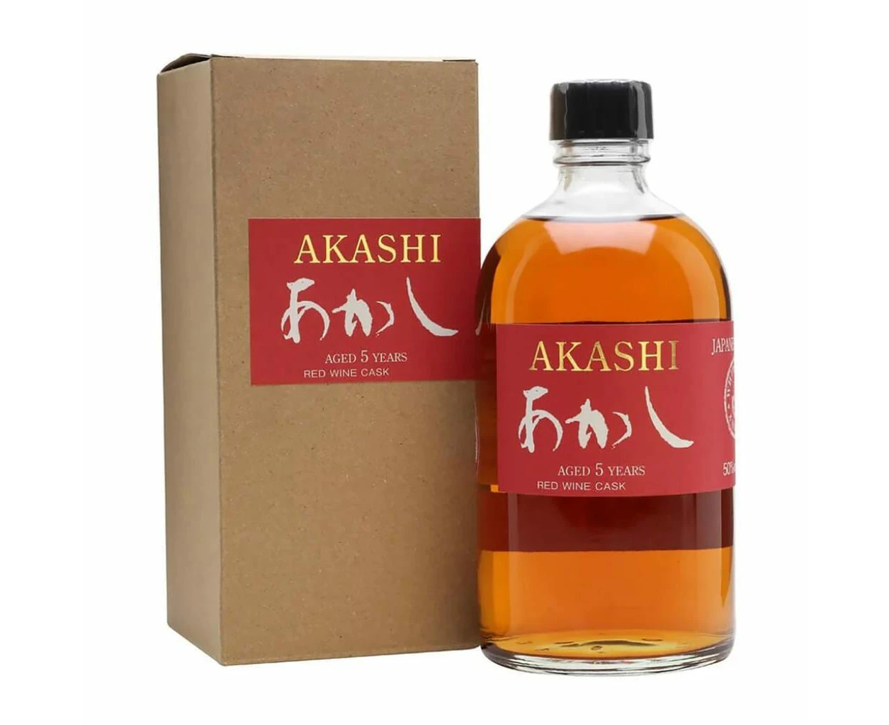 Akashi White Oak 5YO RED WINE CASK JAPANESE SINGLE MALT WHISKY 50% 500ML