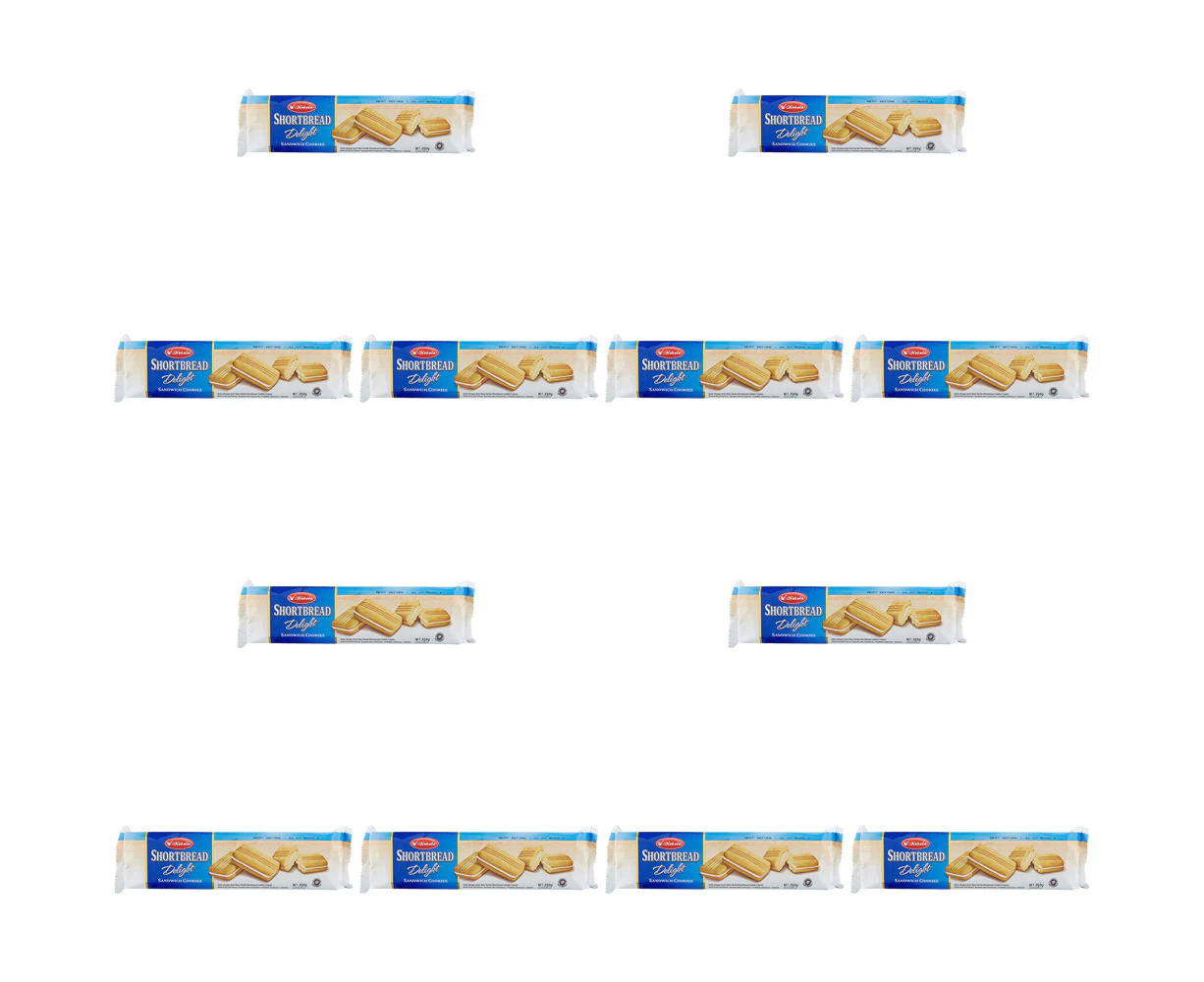 12x Kokola Shortbread Creams Delight Vanilla Biscuit Cookies Food Snack 250g