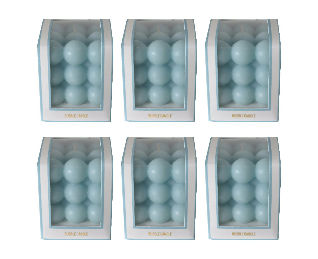 6x Arome Ambiance Pastel Bubble Candle In Box Home Decor 18hr Burn Time Sky