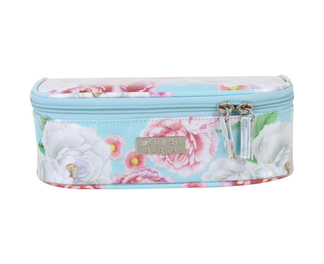 Wicked Sista Sienna Fleur Women's Rectangle Brush Cosmetic Bag Makeup Case